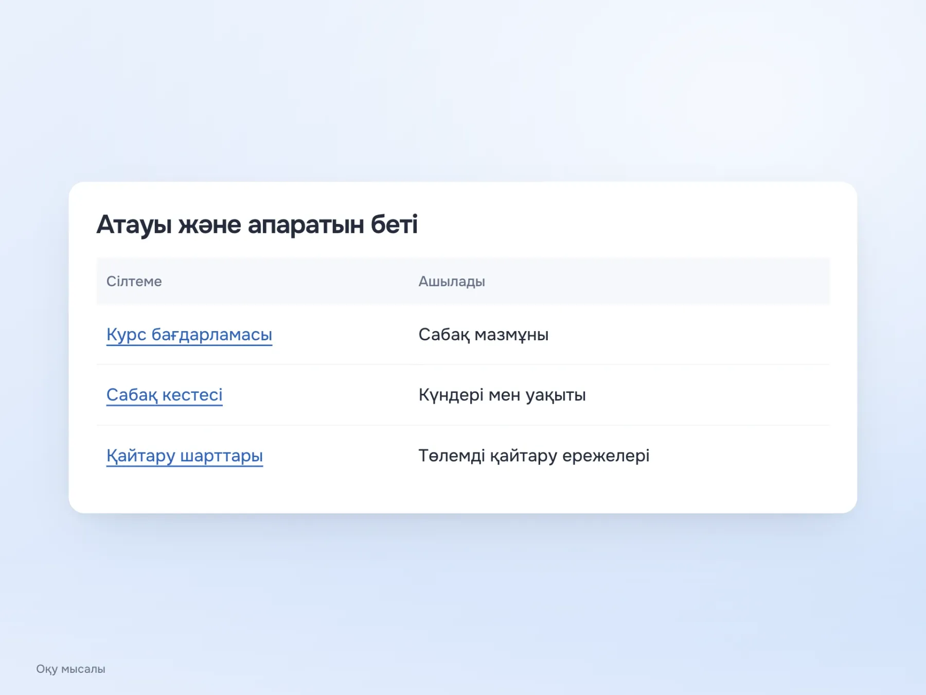 Сілтемелерді тексеру: үш атаудың әрқайсысы апаратын беттің мазмұнымен салыстырылады. Бұл уәде мен нәтиженің сәйкессіздігін табуға көмектеседі.