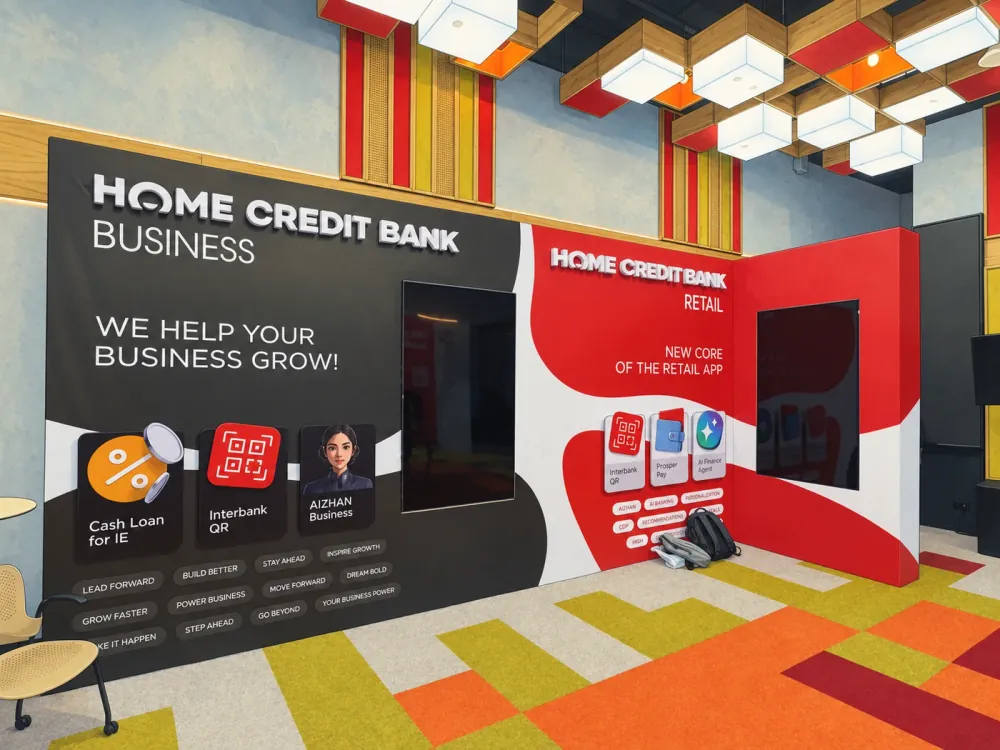 Home Credit Bank Business and Retail exhibition stands.